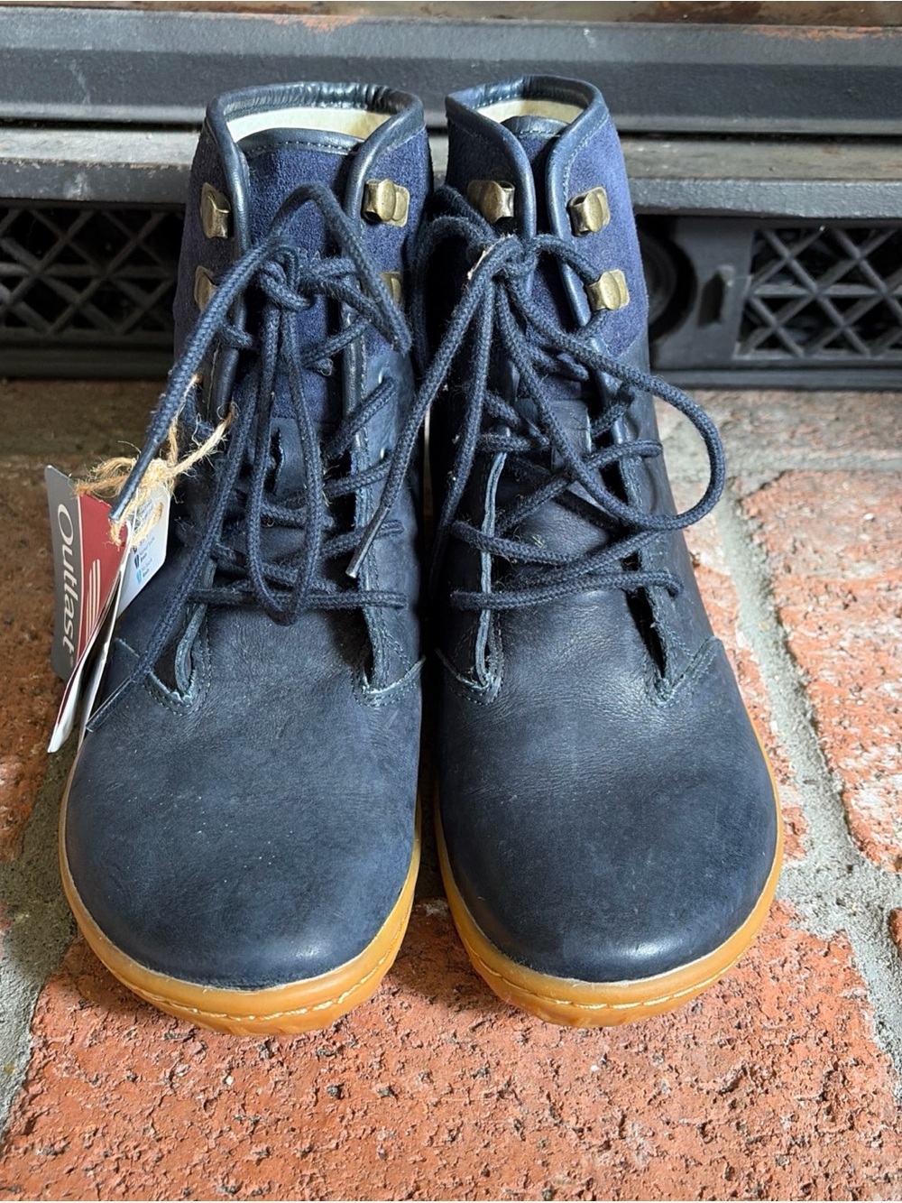 VIVO BAREFOOT Blue Leather Waterproof Hiking Boots ‘OUTLAST’ SZ 7.5 EU 38 - Picture 3 of 8